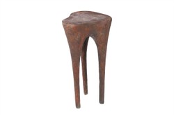 Casa Padrino Luxus Beistelltisch Kupferfarben 40 x 39 x H. 80 cm - Hoher skulpturaler Design Tisch in Alt-Kupfer Optik - Luxus Möbel Casa Padrino Luxus Beistelltisch Kupferfarben 40 x 39 x H. 80 cm - Hoher skulpturaler Design Tisch in Alt-Kupfer Optik - Luxus Möbel