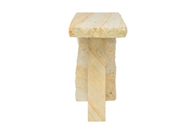 Casa Padrino Luxus Beistelltisch Grün 76 x 30 x H. 55 cm - Skulpturaler Beistelltisch aus grünem Sandstein - Luxus Möbel
