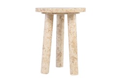 Casa Padrino Luxus Marmor Beistelltisch Cremefarben Ø 42 x H. 54 cm - Runder Beistelltisch mit Dreibein Fuß aus hochwertigem Creme Marmor - Luxus Möbel Casa Padrino Luxus Marmor Beistelltisch Cremefarben Ø 42 x H. 54 cm - Runder Beistelltisch mit Dreibein Fuß aus hochwertigem Creme Marmor - Luxus Möbel