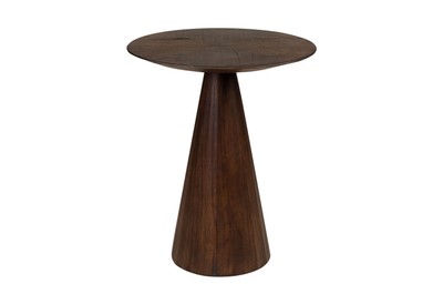 Casa Padrino Mesa Auxiliar de Lujo Congo Marrón Ø 50 x H. 60 cm - Mesa Auxiliar Redonda de Madera Maciza con Pie Escultural - Muebles de Lujo Casa Padrino Mesa Auxiliar de Lujo Congo Marrón Ø 50 x H. 60 cm - Mesa Auxiliar Redonda de Madera Maciza con Pie Escultural - Muebles de Lujo