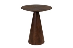 Casa Padrino Luxus Beistelltisch Congo Braun Ø 50 x H. 60 cm - Runder Massivholz Beistelltisch mit skulpturalem Fuß - Luxus Möbel