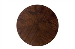 Casa Padrino Luxus Beistelltisch Congo Braun Ø 50 x H. 60 cm - Runder Massivholz Beistelltisch mit skulpturalem Fuß - Luxus Möbel
