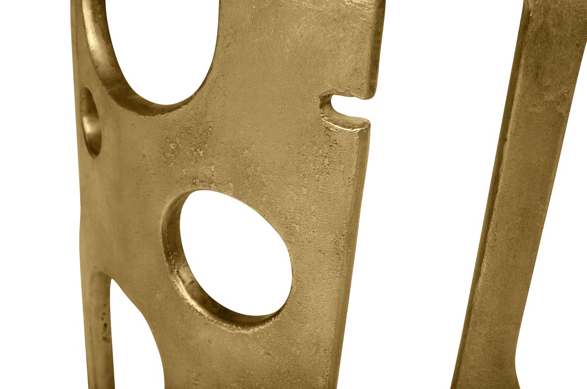 Casa Padrino Consola de Lujo Savage Bronce 50 x 25 x H. 60 cm - Pequeña Consola de Pared Escultural de Aluminio Efecto Bronce - Muebles de Lujo Casa Padrino Consola de Lujo Savage Bronce 50 x 25 x H. 60 cm - Pequeña Consola de Pared Escultural de Aluminio Efecto Bronce - Muebles de Lujo