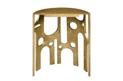 Casa Padrino Consola de Lujo Savage Bronce 50 x 25 x H. 60 cm - Pequeña Consola de Pared Escultural de Aluminio Efecto Bronce - Muebles de Lujo Casa Padrino Consola de Lujo Savage Bronce 50 x 25 x H. 60 cm - Pequeña Consola de Pared Escultural de Aluminio Efecto Bronce - Muebles de Lujo