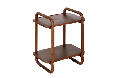 Casa Padrino Mesa Auxiliar de Lujo Khami Marrón 50 x 40 x H. 60 cm - Mesa Auxiliar Ligera de Caoba en Tono Marrón Café Claro - Muebles de Lujo Casa Padrino Mesa Auxiliar de Lujo Khami Marrón 50 x 40 x H. 60 cm - Mesa Auxiliar Ligera de Caoba en Tono Marrón Café Claro - Muebles de Lujo