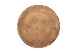 Casa Padrino Luxus Massivholz Beistelltisch / Hocker Naturfarben Ø 33 x H. 45,5 cm - Handgeschnitzter Beistelltisch aus Dimb-Holz in Form eines Schach-Turms - Luxus Möbel Casa Padrino Luxus Massivholz Beistelltisch / Hocker Naturfarben Ø 33 x H. 45,5 cm - Handgeschnitzter Beistelltisch aus Dimb-Holz in Form eines Schach-Turms - Luxus Möbel