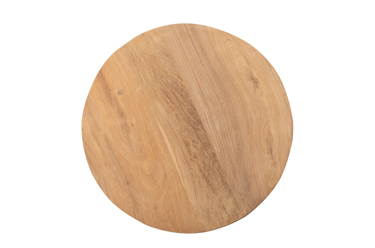 Casa Padrino Luxus Massivholz Beistelltisch Naturfarben Ø 49 x H. 64 cm - Skulpturaler Beistelltisch aus handgeschnitztem Dimb-Holz mit Kettenglied-Motiv - Luxus Möbel Casa Padrino Luxus Massivholz Beistelltisch Naturfarben Ø 49 x H. 64 cm - Skulpturaler Beistelltisch aus handgeschnitztem Dimb-Holz mit Kettenglied-Motiv - Luxus Möbel