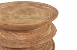 Casa Padrino Tavolino / Sgabello in Legno Massello di Lusso Naturale Ø 33 x H. 45,5 cm - Tavolino Tornito a Mano in Legno di Dimb con Silhouette a Fasce - Mobili di Lusso Casa Padrino Tavolino / Sgabello in Legno Massello di Lusso Naturale Ø 33 x H. 45,5 cm - Tavolino Tornito a Mano in Legno di Dimb con Silhouette a Fasce - Mobili di Lusso