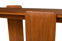 Casa Padrino Consola de Lujo Marrón 155 x 50 x H. 80 cm - Mesa Consola de Madera Maciza en un Cálido Tono Ámbar con Formas Suavemente Redondeadas - Muebles de Lujo