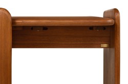 Casa Padrino Consola de Lujo Marrón 155 x 50 x H. 80 cm - Mesa Consola de Madera Maciza en un Cálido Tono Ámbar con Formas Suavemente Redondeadas - Muebles de Lujo