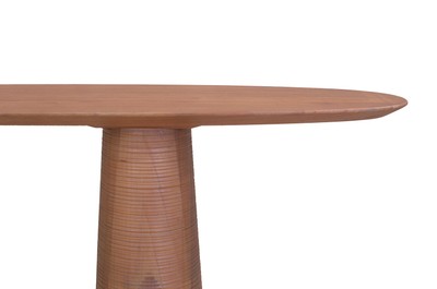 Casa Padrino Luxus Konsole Braun 160 x 40 x H. 80 cm - Massivholz Konsolentisch im warmen Bernsteinton mit skulptural gestalteter Front - Luxus Möbel