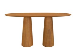 Casa Padrino Consola de Lujo Marrón 160 x 40 x H. 80 cm - Mesa Consola de Madera Maciza en un Cálido Tono Ámbar con Frente Escultural - Muebles de Lujo