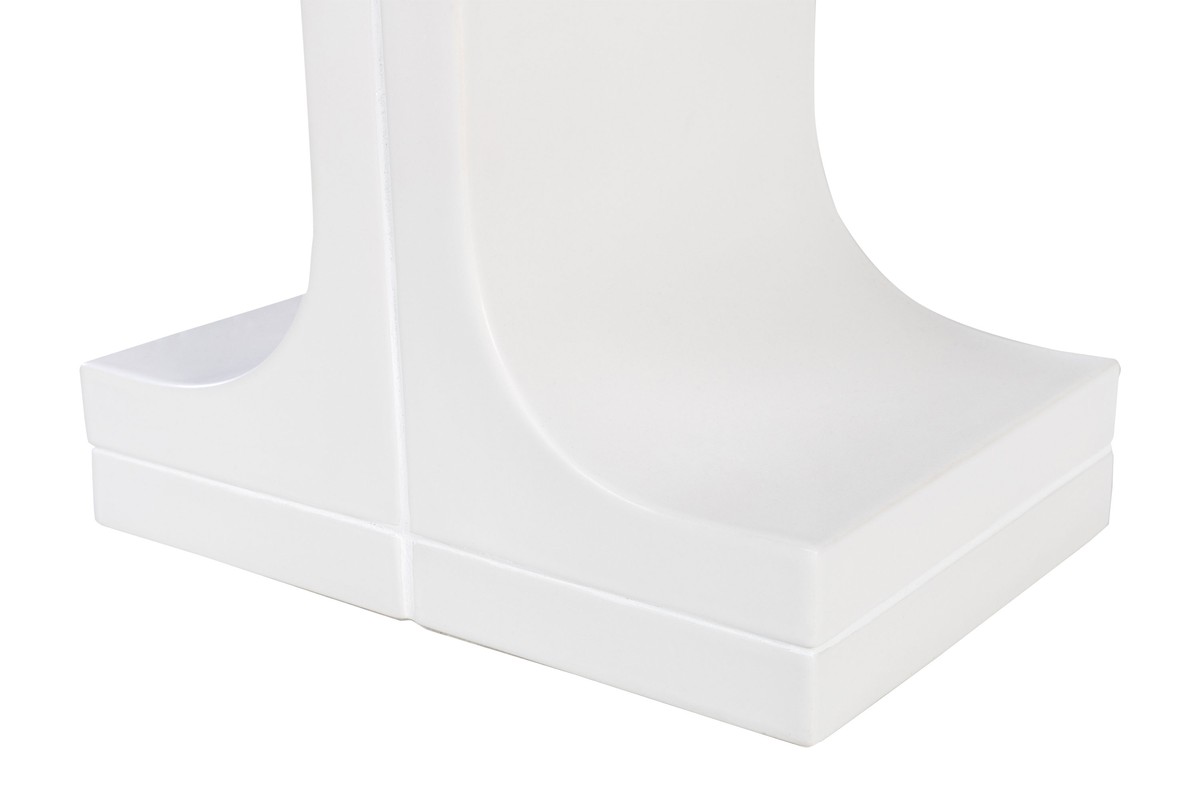 Casa Padrino Luxus Beistelltisch Cremeweiß 50 x 40 x H. 46 cm - Handgefertigter Keramik Beistelltisch mit Platte aus strukturiertem Klarglas - Luxus Möbel Casa Padrino Luxus Beistelltisch Cremeweiß 50 x 40 x H. 46 cm - Handgefertigter Keramik Beistelltisch mit Platte aus strukturiertem Klarglas - Luxus Möbel
