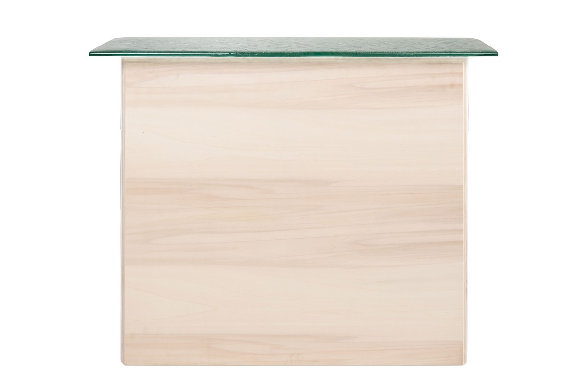 Casa Padrino Consola de Lujo Blanco Crema 105 x 30 x H. 83,5 cm - Gran Mesa Consola de Cerámica Hecha a Mano con Tablero de Cristal Transparente Texturizado - Muebles de Lujo Casa Padrino Consola de Lujo Blanco Crema 105 x 30 x H. 83,5 cm - Gran Mesa Consola de Cerámica Hecha a Mano con Tablero de Cristal Transparente Texturizado - Muebles de Lujo