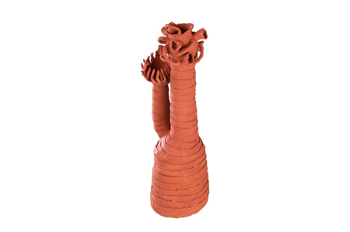 Casa Padrino Escultura Decorativa de Lujo Coral Color Terracota 28 x 33 x H. 80 cm - Escultura Orgánica de Terracota Modelada a Mano en Forma de Coral - Accesorios Decorativos de Lujo Casa Padrino Escultura Decorativa de Lujo Coral Color Terracota 28 x 33 x H. 80 cm - Escultura Orgánica de Terracota Modelada a Mano en Forma de Coral - Accesorios Decorativos de Lujo