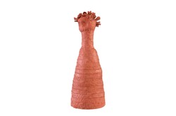 Casa Padrino Luxus Deko Skulptur Koralle Terrakottafarben 30 x 30 x H. 65 cm - Durchbrochene Terrakotta Skulptur in organischer Korallenform - Luxus Deko Accessoires