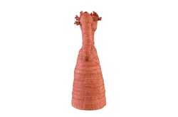 Casa Padrino Luxus Deko Skulptur Koralle Terrakottafarben 30 x 30 x H. 65 cm - Durchbrochene Terrakotta Skulptur in organischer Korallenform - Luxus Deko Accessoires