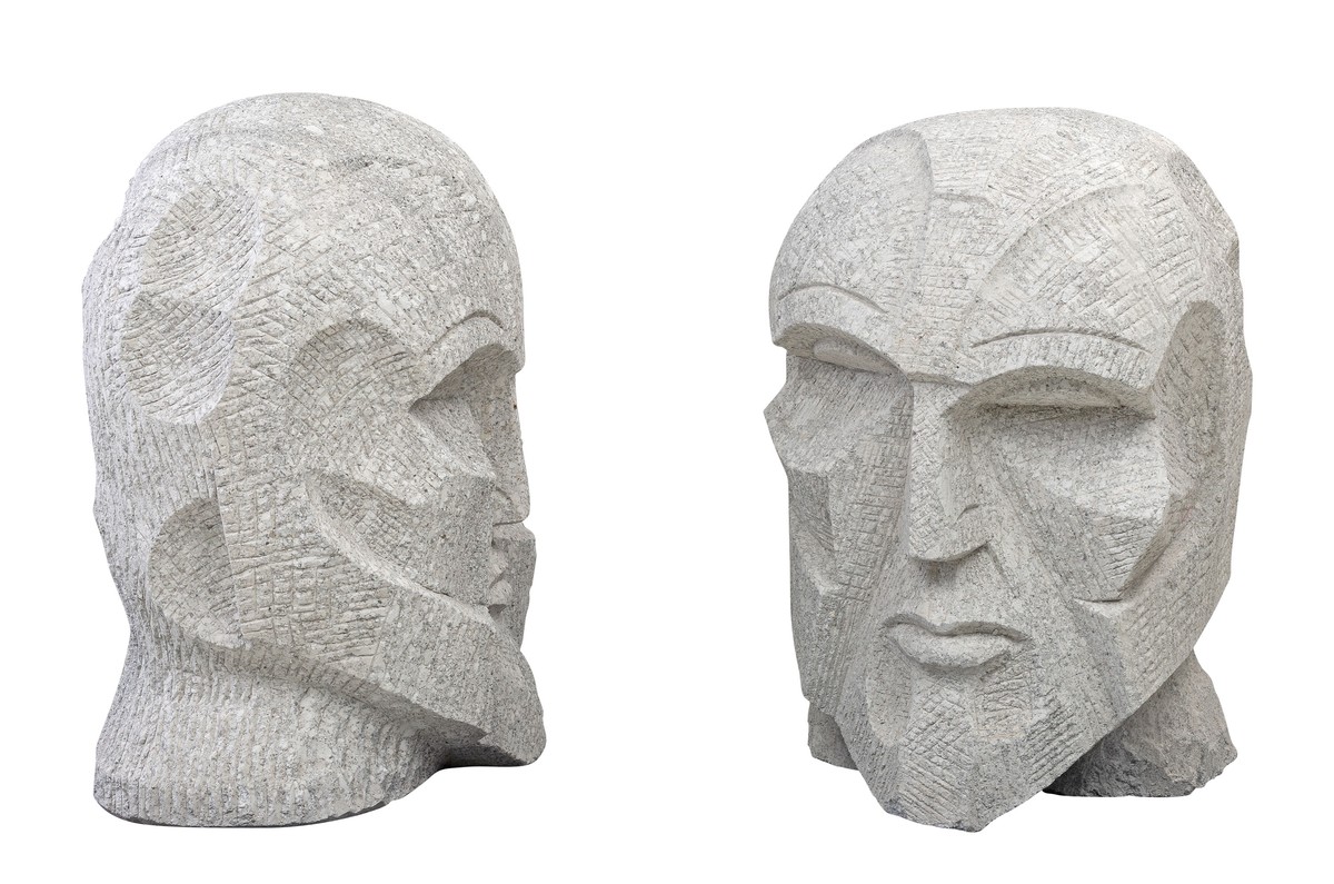 Casa Padrino Escultura Decorativa de Lujo Cabeza Color Arena 39 x 39 x H. 63 cm - Cabeza Monumental de Arenisca Maciza - Accesorios Decorativos de Lujo Casa Padrino Escultura Decorativa de Lujo Cabeza Color Arena 39 x 39 x H. 63 cm - Cabeza Monumental de Arenisca Maciza - Accesorios Decorativos de Lujo