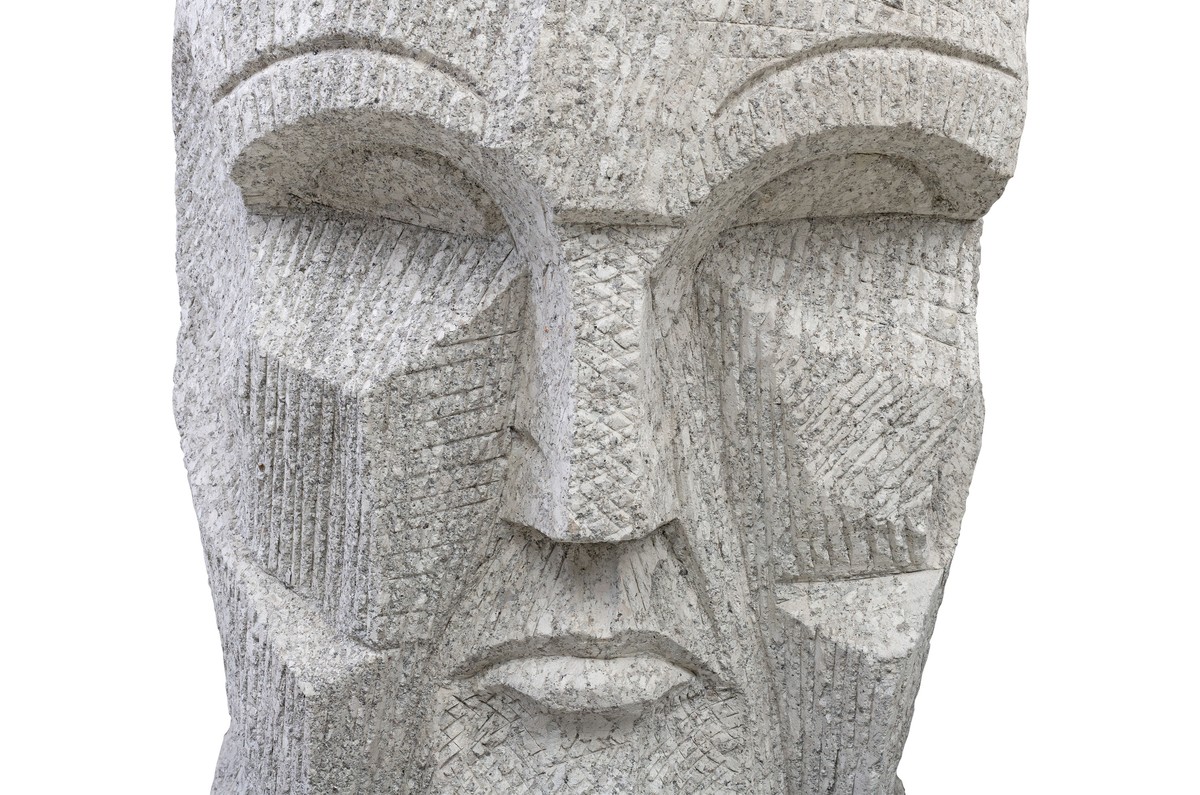 Casa Padrino Escultura Decorativa de Lujo Cabeza Color Arena 39 x 39 x H. 63 cm - Cabeza Monumental de Arenisca Maciza - Accesorios Decorativos de Lujo Casa Padrino Escultura Decorativa de Lujo Cabeza Color Arena 39 x 39 x H. 63 cm - Cabeza Monumental de Arenisca Maciza - Accesorios Decorativos de Lujo