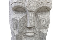 Casa Padrino Escultura Decorativa de Lujo Cabeza Color Arena 39 x 39 x H. 63 cm - Cabeza Monumental de Arenisca Maciza - Accesorios Decorativos de Lujo Casa Padrino Escultura Decorativa de Lujo Cabeza Color Arena 39 x 39 x H. 63 cm - Cabeza Monumental de Arenisca Maciza - Accesorios Decorativos de Lujo