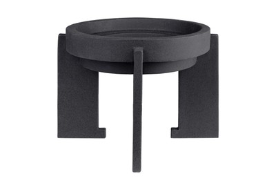 Casa Padrino Luxus Schale Schwarz 34,5 x 34,5 x H. 25 cm - Hohe Deko Schale aus Steingut mit Black Diamond Glasur - Luxus Deko Accessoires