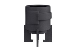 Casa Padrino Luxus Vase Schwarz 22 x 22 x H. 29 cm - Deko Vase aus Steingut mit Black Diamond Glasur - Luxus Deko Accessoires Casa Padrino Luxus Vase Schwarz 22 x 22 x H. 29 cm - Deko Vase aus Steingut mit Black Diamond Glasur - Luxus Deko Accessoires