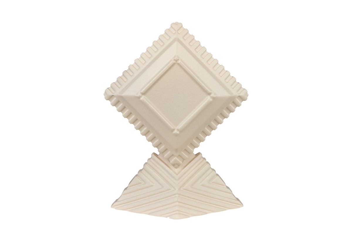 Casa Padrino Objeto Decorativo de Lujo Blanco Crema 31 x 21 x H. 40 cm - Objeto Escultórico Unity de Loza con Esmalte Ivory - Accesorios Decorativos de Lujo Casa Padrino Objeto Decorativo de Lujo Blanco Crema 31 x 21 x H. 40 cm - Objeto Escultórico Unity de Loza con Esmalte Ivory - Accesorios Decorativos de Lujo