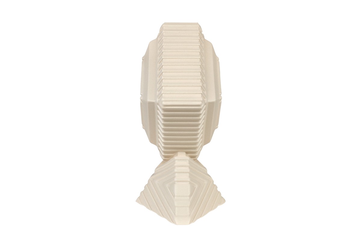Casa Padrino Objeto Decorativo de Lujo Blanco Crema 31 x 21 x H. 40 cm - Objeto Escultórico Unity de Loza con Esmalte Ivory - Accesorios Decorativos de Lujo Casa Padrino Objeto Decorativo de Lujo Blanco Crema 31 x 21 x H. 40 cm - Objeto Escultórico Unity de Loza con Esmalte Ivory - Accesorios Decorativos de Lujo