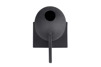 Casa Padrino Luxus Vase Schwarz 30 x 18 x H. 21 cm - Breite Steingut Vase der OVO Serie mit Black Diamond Glasur - Luxus Deko Accessoires