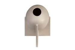 Casa Padrino Luxus Vase Grau 30 x 18 x H. 21 cm - Breite Steingut Vase der OVO Serie mit Grey Sand Glasur - Luxus Deko Accessoires Casa Padrino Luxus Vase Grau 30 x 18 x H. 21 cm - Breite Steingut Vase der OVO Serie mit Grey Sand Glasur - Luxus Deko Accessoires