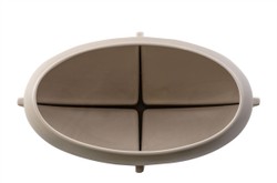 Casa Padrino Cuenco de Lujo Gris 30 x 17,5 x H. 18 cm - Cuenco Decorativo de Loza de la Serie OVO con Esmalte Grey Sand - Accesorios Decorativos de Lujo Casa Padrino Cuenco de Lujo Gris 30 x 17,5 x H. 18 cm - Cuenco Decorativo de Loza de la Serie OVO con Esmalte Grey Sand - Accesorios Decorativos de Lujo