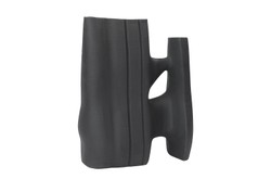 Casa Padrino Vase de Luxe Noir 32 x 15 x H. 41 cm - Vase en Céramique de la Série Linked avec Surface Texturée - Accessoires Déco de Luxe