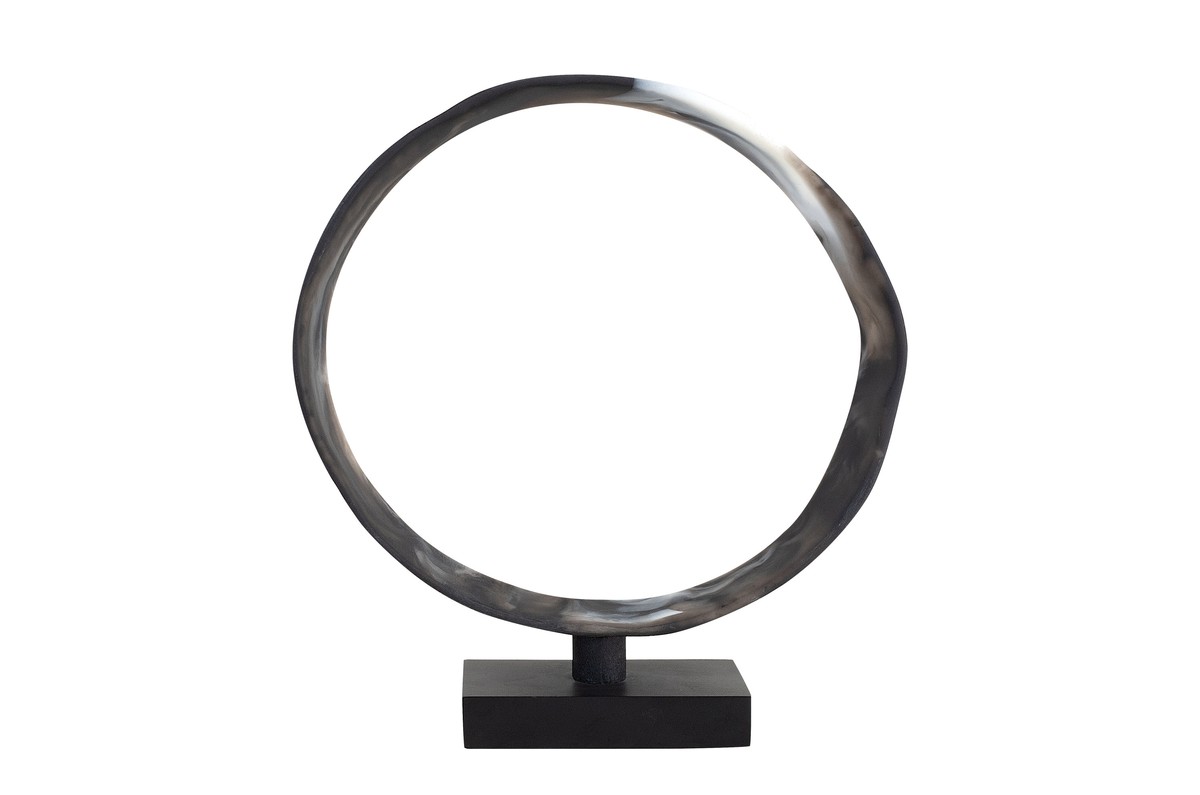 Casa Padrino Luxury Decorative Object 31.5 x 8 x H. 34 cm - Modern Sculpture MCM Loop made of Resin and MDF - Luxury Deco Accessories Casa Padrino Luxury Decorative Object 31.5 x 8 x H. 34 cm - Modern Sculpture MCM Loop made of Resin and MDF - Luxury Deco Accessories