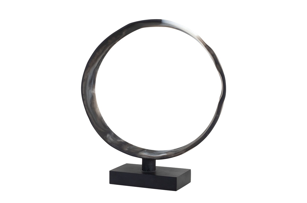 Casa Padrino Luxury Decorative Object 31.5 x 8 x H. 34 cm - Modern Sculpture MCM Loop made of Resin and MDF - Luxury Deco Accessories Casa Padrino Luxury Decorative Object 31.5 x 8 x H. 34 cm - Modern Sculpture MCM Loop made of Resin and MDF - Luxury Deco Accessories