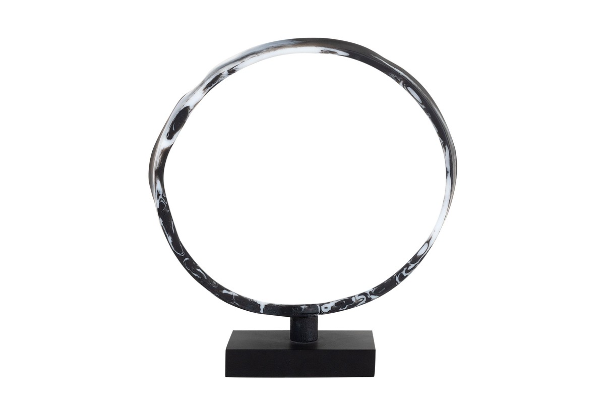 Casa Padrino Luxury Decorative Object 31.5 x 8 x H. 34 cm - Modern Sculpture MCM Loop made of Resin and MDF - Luxury Deco Accessories Casa Padrino Luxury Decorative Object 31.5 x 8 x H. 34 cm - Modern Sculpture MCM Loop made of Resin and MDF - Luxury Deco Accessories