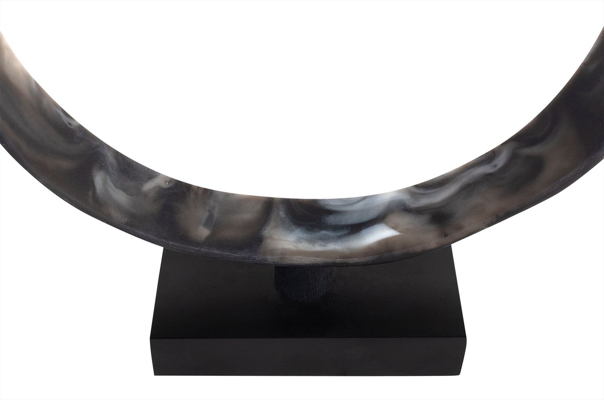 Casa Padrino Luxury Decorative Object 31.5 x 8 x H. 34 cm - Modern Sculpture MCM Loop made of Resin and MDF - Luxury Deco Accessories Casa Padrino Luxury Decorative Object 31.5 x 8 x H. 34 cm - Modern Sculpture MCM Loop made of Resin and MDF - Luxury Deco Accessories