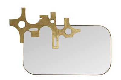 Casa Padrino Specchio da Parete di Lusso Bronzo 81 x 2,5 x H. 54 cm - Specchio Savage con Cornice in Alluminio Effetto Bronzo - Accessori Decorativi di Lusso Casa Padrino Specchio da Parete di Lusso Bronzo 81 x 2,5 x H. 54 cm - Specchio Savage con Cornice in Alluminio Effetto Bronzo - Accessori Decorativi di Lusso