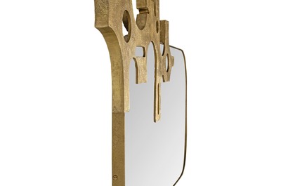 Casa Padrino Luxus Wandspiegel Bronzefarben 81 x 2,5 x H. 54 cm - Spiegel Savage mit Aluminiumrahmen in Bronzeoptik - Luxus Deko Accessoires