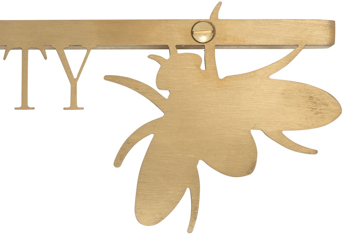 Casa Padrino Objeto Decorativo de Lujo Dorado 28 x 1,1 x H. 13,2 cm - Letrero de Acero Inoxidable Wifi Efecto Oro Cepillado - Accesorios Decorativos de Lujo Casa Padrino Objeto Decorativo de Lujo Dorado 28 x 1,1 x H. 13,2 cm - Letrero de Acero Inoxidable Wifi Efecto Oro Cepillado - Accesorios Decorativos de Lujo