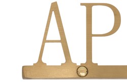 Casa Padrino Objeto Decorativo de Lujo Dorado 16,5 x 1,1 x H. 6 cm - Rótulo de Acero Inoxidable Apes Efecto Oro Cepillado - Accesorios Decorativos de Lujo