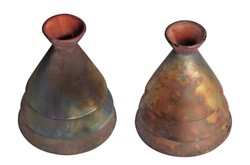 Casa Padrino Jarrón de Lujo Color Cobre Ø 15,5 x H. 19 cm - Jarrón Raku de Loza con Acabado Cobre Mate - Accesorios Decorativos de Lujo Casa Padrino Jarrón de Lujo Color Cobre Ø 15,5 x H. 19 cm - Jarrón Raku de Loza con Acabado Cobre Mate - Accesorios Decorativos de Lujo