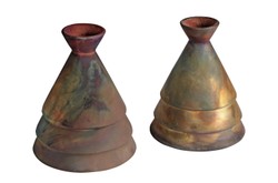 Casa Padrino Jarrón de Lujo Color Cobre Ø 15,5 x H. 19 cm - Jarrón Raku de Loza con Acabado Cobre Mate - Accesorios Decorativos de Lujo Casa Padrino Jarrón de Lujo Color Cobre Ø 15,5 x H. 19 cm - Jarrón Raku de Loza con Acabado Cobre Mate - Accesorios Decorativos de Lujo