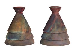 Casa Padrino Jarrón de Lujo Color Cobre Ø 15,5 x H. 19 cm - Jarrón Raku de Loza con Acabado Cobre Mate - Accesorios Decorativos de Lujo Casa Padrino Jarrón de Lujo Color Cobre Ø 15,5 x H. 19 cm - Jarrón Raku de Loza con Acabado Cobre Mate - Accesorios Decorativos de Lujo