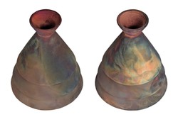 Casa Padrino Jarrón de Lujo Color Cobre Ø 15,5 x H. 19 cm - Jarrón Raku de Loza con Acabado Cobre Mate - Accesorios Decorativos de Lujo Casa Padrino Jarrón de Lujo Color Cobre Ø 15,5 x H. 19 cm - Jarrón Raku de Loza con Acabado Cobre Mate - Accesorios Decorativos de Lujo