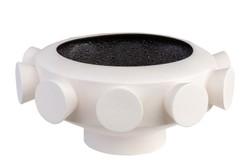 Casa Padrino Cuenco de Lujo Blanco Crema Ø 40 x H. 19 cm - Gran Cuenco Decorativo Redondo de Loza en Blanco Roto - Accesorios de Decoración de Lujo Casa Padrino Cuenco de Lujo Blanco Crema Ø 40 x H. 19 cm - Gran Cuenco Decorativo Redondo de Loza en Blanco Roto - Accesorios de Decoración de Lujo