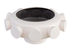 Casa Padrino Cuenco de Lujo Blanco Crema Ø 40 x H. 19 cm - Gran Cuenco Decorativo Redondo de Loza en Blanco Roto - Accesorios de Decoración de Lujo Casa Padrino Cuenco de Lujo Blanco Crema Ø 40 x H. 19 cm - Gran Cuenco Decorativo Redondo de Loza en Blanco Roto - Accesorios de Decoración de Lujo