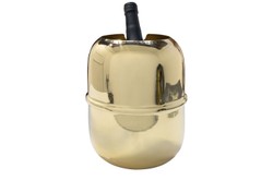 Casa Padrino Objeto Decorativo de Lujo Oro Ø 18 x H. 21,2 cm - Enfriador de Vino de Latón Macizo Pulido - Accesorios de Decoración de Lujo Casa Padrino Objeto Decorativo de Lujo Oro Ø 18 x H. 21,2 cm - Enfriador de Vino de Latón Macizo Pulido - Accesorios de Decoración de Lujo
