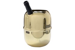 Casa Padrino Objeto Decorativo de Lujo Oro Ø 18 x H. 21,2 cm - Enfriador de Vino de Latón Macizo Pulido - Accesorios de Decoración de Lujo Casa Padrino Objeto Decorativo de Lujo Oro Ø 18 x H. 21,2 cm - Enfriador de Vino de Latón Macizo Pulido - Accesorios de Decoración de Lujo