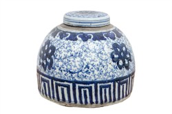 Casa Padrino Jarrón de Lujo Ø 30 x H. 23 cm - Tinaja Panzuda de Porcelana - Accesorios de Decoración de Lujo