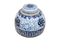Casa Padrino Jarrón de Lujo Ø 30 x H. 23 cm - Tinaja Panzuda de Porcelana - Accesorios de Decoración de Lujo